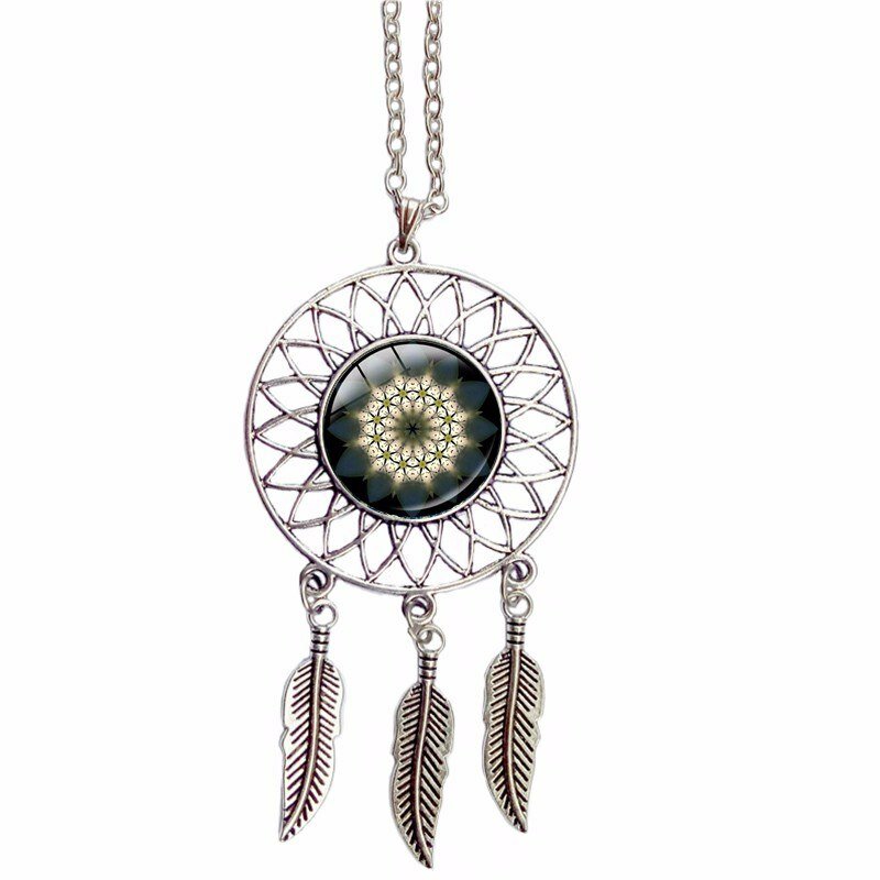 Crystal Mandala Dream Catcher Necklace